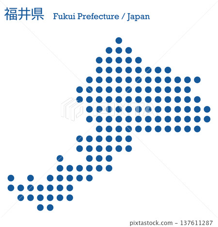 日本向量插圖地圖:福井縣地圖 日本向量插圖地圖:福井縣地圖 137611287