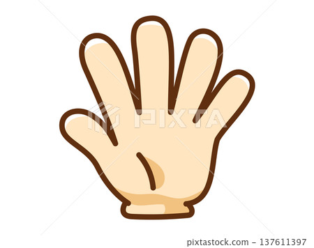 Hand icon_Color_Five fingers Hand icon_Color_Five fingers 137611397
