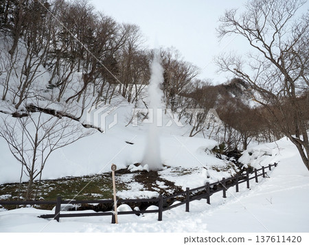 Rausu Geyser, a designated natural monument of Hokkaido Rausu Geyser, a designated natural monument of Hokkaido 137611420