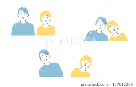 情侶插畫素材 情侶插畫素材 137612299