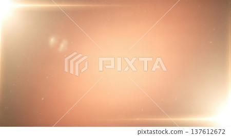 abstract warm orange glowing background bright light flares dust particles shiny overlay texture blank space graphic design element soft sunburst magical cosmos universe concept 137612672
