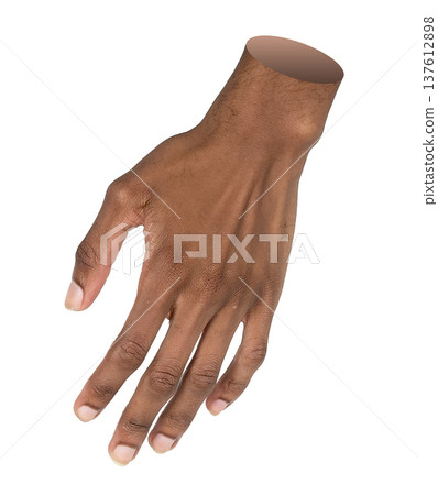 African american hand long fingers isolated background. Top view gesture touching surface concept. Human interaction detail idea.. African american hand long fingers isolated background. Top view gesture touching surface concept. Human interaction detail idea.. 137612898