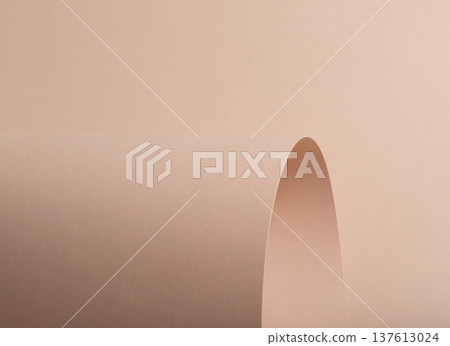 Beige neutral textured background minimal composition. Soft warm surface abstract scene. Modern design backdrop concept.. 137613024