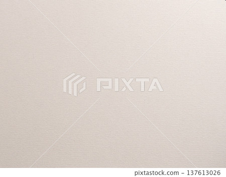 Beige paper texture fills full frame. Fine horizontal lines create structured surface. Neutral background for presentation, branding, packaging concept. Beige paper texture fills full frame. Fine horizontal lines create structured surface. Neutral background for presentation, branding, packaging concept. 137613026