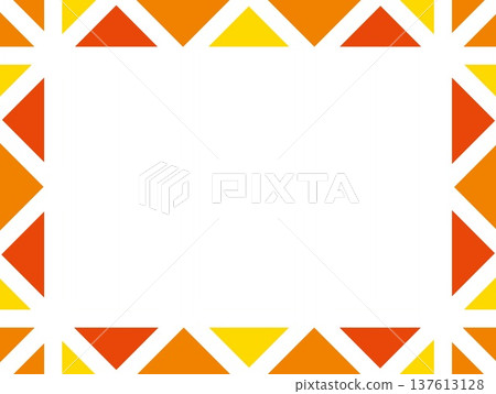 Geometric pattern frame white space triangle 137613128