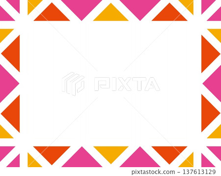 Geometric pattern frame white space triangle 137613129