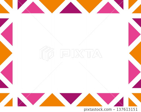 幾何圖案框架空白三角形 137613151