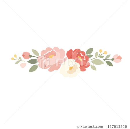 粉紅色和珊瑚色花卉的插花 137613226