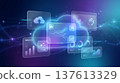 Digital technology image representing cloud computing and data analytics 137613329