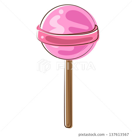 lollipop candy pastel doodle marker style lollipop candy pastel doodle marker style 137613567
