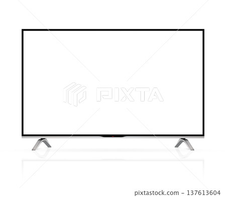Empty screen tv mockup. Blank television screen isolated on white background Empty screen tv mockup. Blank television screen isolated on white background 137613604