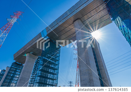 Osaka Prefecture, Shin-Meishin Expressway, Takatsuki Viaduct Construction on the Right Bank of the Yodo River, February 2026 137614385
