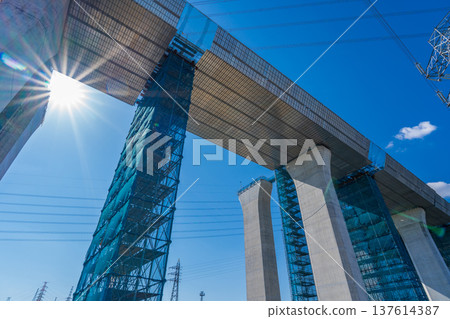 Osaka Prefecture, Shin-Meishin Expressway, Takatsuki Viaduct Construction on the Right Bank of the Yodo River, February 2026 Osaka Prefecture, Shin-Meishin Expressway, Takatsuki Viaduct Construction on the Right Bank of the Yodo River, February 2026 137614387