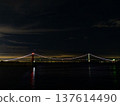 Akashi Kaikyo Bridge at night 137614490