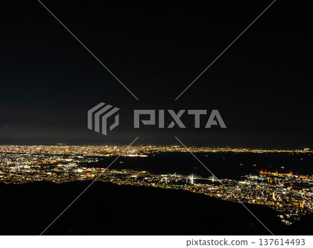 Night view from the mountains of Kobe 137614493