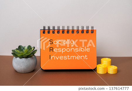 Socially responsible investment or SRI is an investment strategy that considers both financial return and social or environmental impact. Ethical investing, sustainability, and responsible finance. Socially responsible investment or SRI is an investment strategy that considers both financial return and social or environmental impact. Ethical investing, sustainability, and responsible finance. 137614777