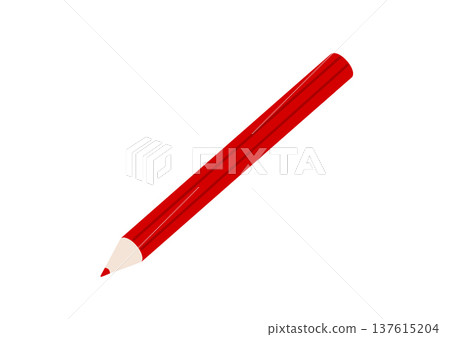 Red pencil illustration material Red pencil illustration material 137615204