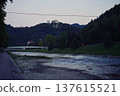 Scenic view of the Savinja river embankment with the old castle of Celje on the hill 137615521