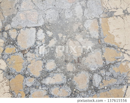 Old wall with peeling paint shows layers of color and texture from years of wear and weather Old wall with peeling paint shows layers of color and texture from years of wear and weather 137615556