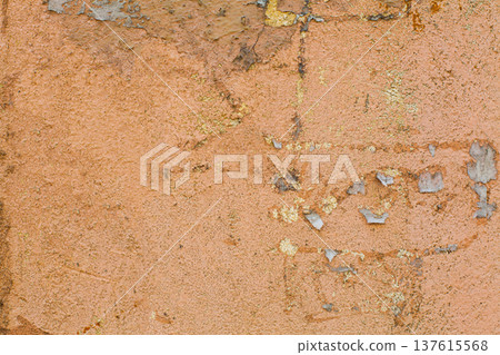 Orange retro and vintage wall background 137615568