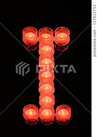 Red candle alphabet I 137615752