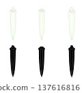 Okra illustration: silhouette and color line drawing 137616816
