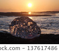 Sunset and Jewelry Ice at Orakumo Coast 137617486