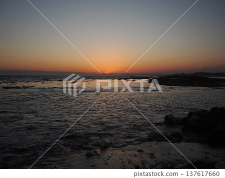 Sunset sky at Orakumo Beach 137617660