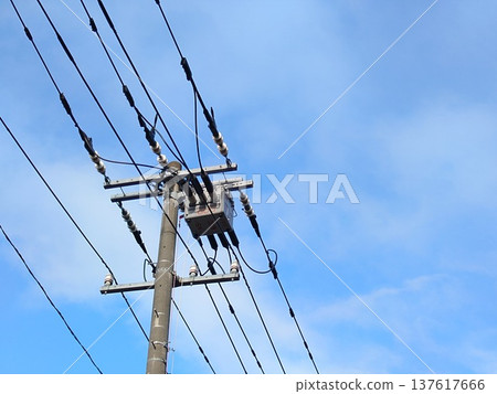 電線桿和開關 電線桿和開關 137617666