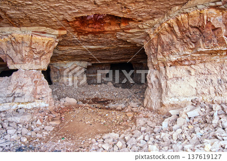 Exploring abandoned mine tunnels in midelt, morocco Exploring abandoned mine tunnels in midelt, morocco 137619127