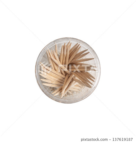 some toothpicks inside a container some toothpicks inside a container 137619187