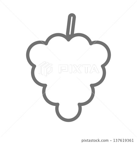 Grape line icon (outline, monochrome) 137619361