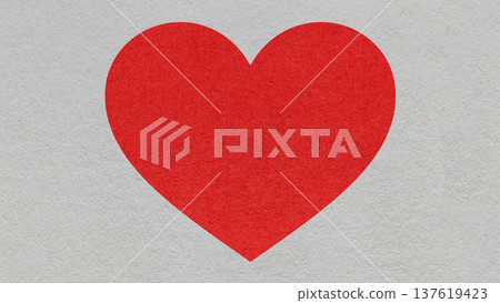 Red heart on gray paper texture background with copy space for Valentines Day banner, template or greeting card Red heart on gray paper texture background with copy space for Valentines Day banner, template or greeting card 137619423