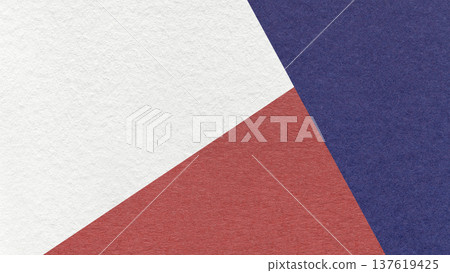 Geometric triangular white, maroon, dark blue textured paper background with copy space for banner template 137619425