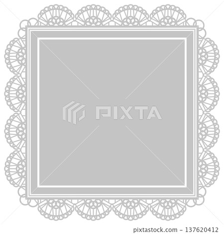 Elegant lace frame in gray Elegant lace frame in gray 137620412