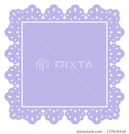Elegant lace frame in purple Elegant lace frame in purple 137620416
