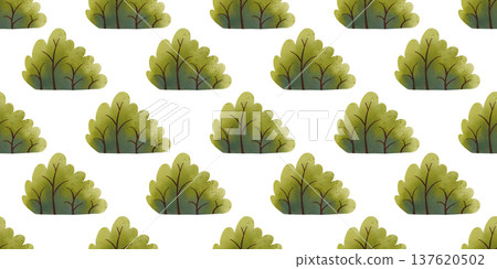 Seamless pattern with green shrubs. Hand drawn watercolor illustration of lush foliage and plants. Seamless pattern with green shrubs. Hand drawn watercolor illustration of lush foliage and plants. 137620502