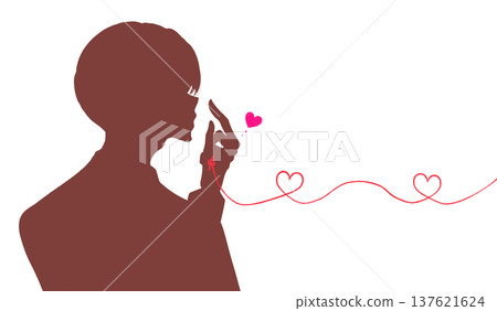 一個男人，身上繫著命運的紅線，背影 137621624