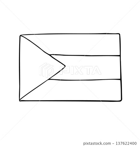 Vector hand drawn sketch doodle Palestine flag 137622400