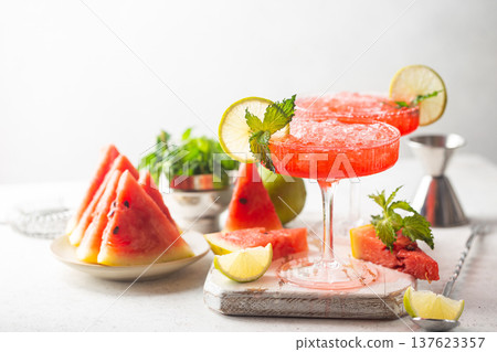 Watermelon cocktail margarita 137623357
