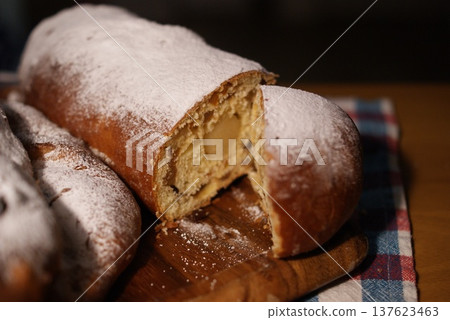 Cross section of a cut stollen Cross section of a cut stollen 137623463