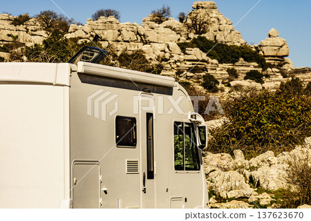 Caravan in Torcal de Antequera, Spain Caravan in Torcal de Antequera, Spain 137623670
