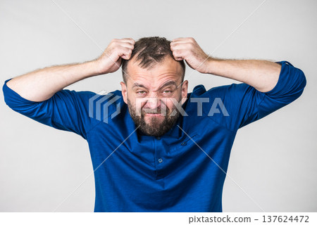 Crazy mad adult man 137624472
