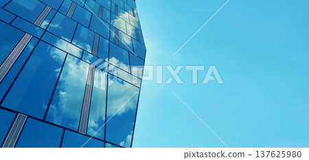 Office building. Glass skyscrapers in business center. Architecture, commercial real estate, sky Office building. Glass skyscrapers in business center. Architecture, commercial real estate, sky 137625980