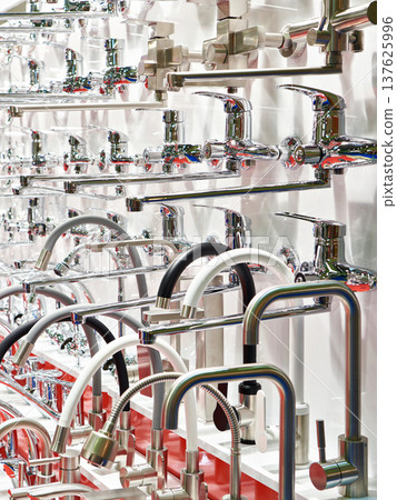 Water taps in store Water taps in store 137625996