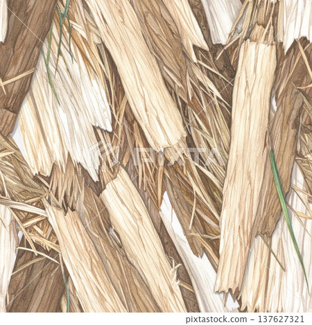 Seamless Wooden Planks Pattern Texture in Natural Brown Shades Detailed Natural Background 137627321