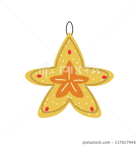 Star-Shaped Gingerbread Ornament Star-Shaped Gingerbread Ornament 137627948