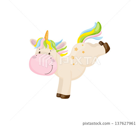 Playful Kicking Unicorn 137627961