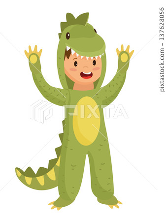 Child in a Dinosaur Costume Child in a Dinosaur Costume 137628056