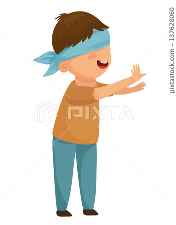 Boy Playing Hide and Seek Boy Playing Hide and Seek 137628060
